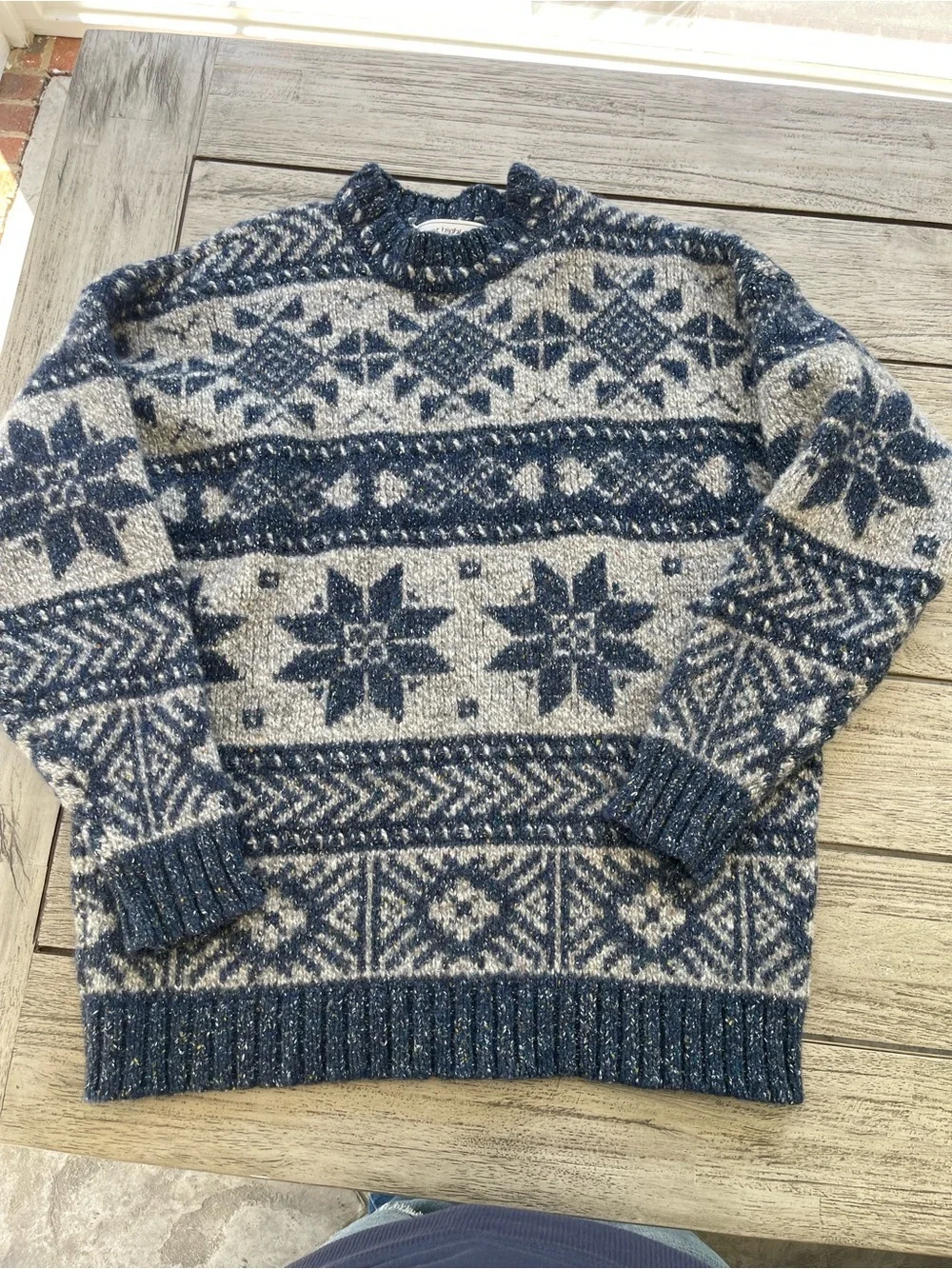 West Highland Woolens 1990’s Snowflake Nordic Knit Sweater Womens Size XL